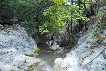 Waterfalls in Potami Samos