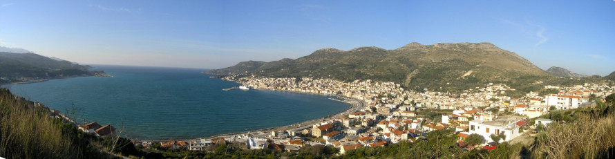 Samos town panorama