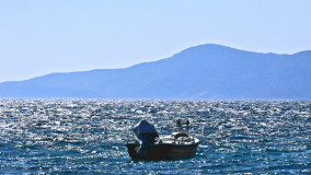 Παραλία Κυργιάννη. Με θέα τον Κέρκη