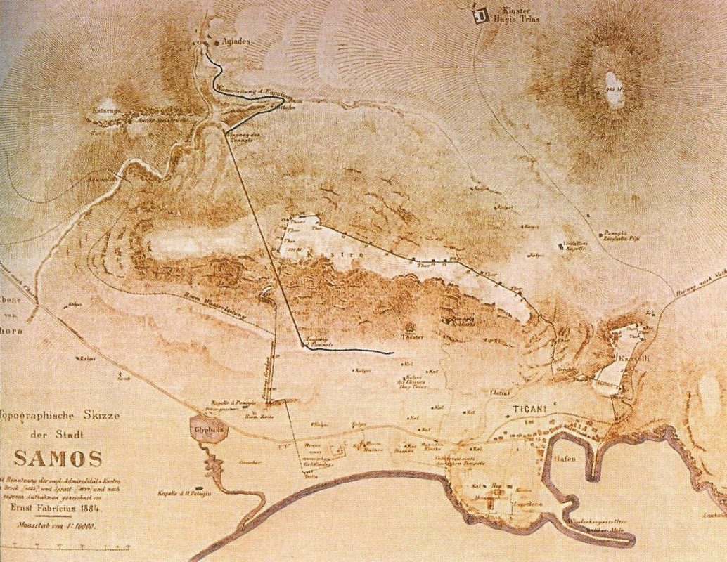 Samos island map (source: isamos.gr)